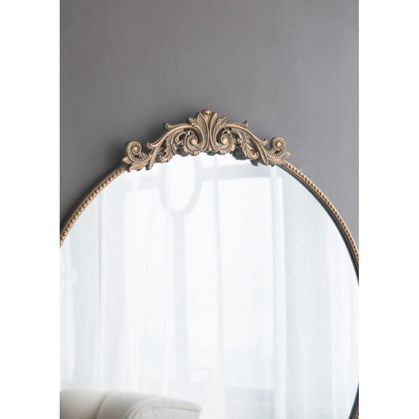 A&B Home Dia 36" x 39" Bundle of 15 Oval Shaped Gold Frame Wall-Mounted Mirror
