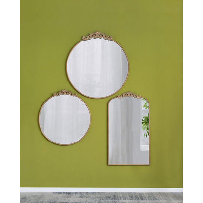 A&B Home Dia 36" x 39" Bundle of 15 Oval Shaped Gold Frame Wall-Mounted Mirror