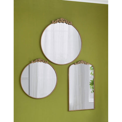 A&B Home Dia 36" x 39" Bundle of 15 Oval Shaped Gold Frame Wall-Mounted Mirror