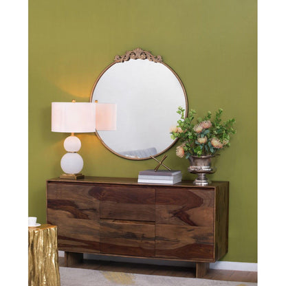 A&B Home Dia 36" x 39" Bundle of 15 Oval Shaped Gold Frame Wall-Mounted Mirror