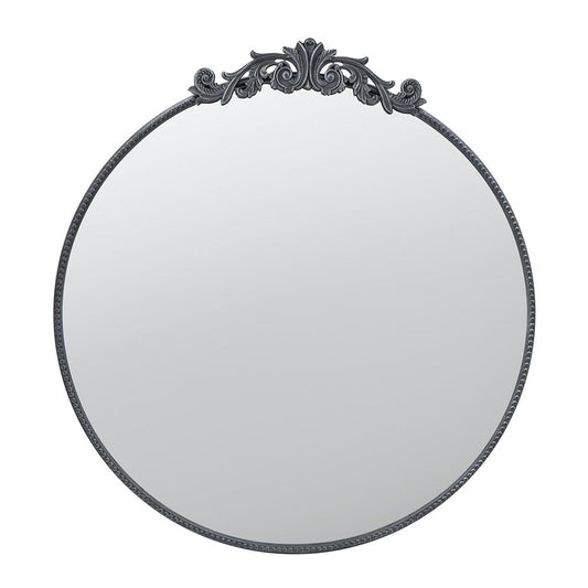 A&B Home Dia 39" x 36" Bundle of 10 Round Black Metal Frame Wall-Mounted Mirror