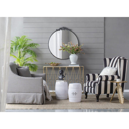 A&B Home Dia 39" x 36" Bundle of 15 Round Black Metal Frame Wall-Mounted Mirror