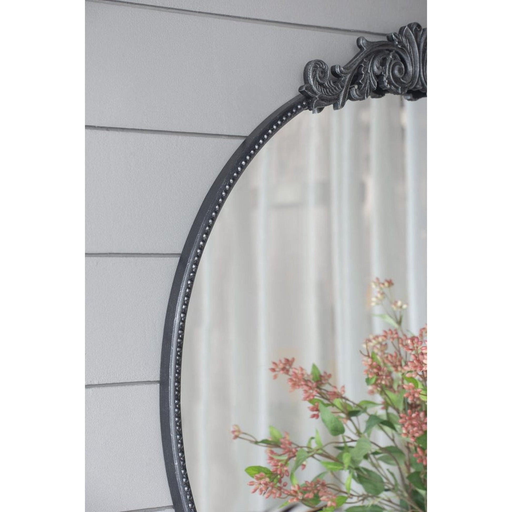A&B Home Dia 39" x 36" Bundle of 15 Round Black Metal Frame Wall-Mounted Mirror