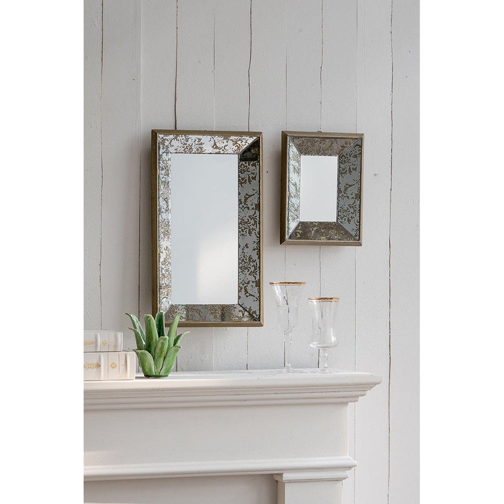 A&B Home Dorthea 10" x 12" Bundle of 96 Rectangular Shaped Accent Wood Frame Wall-Mounted Mirror