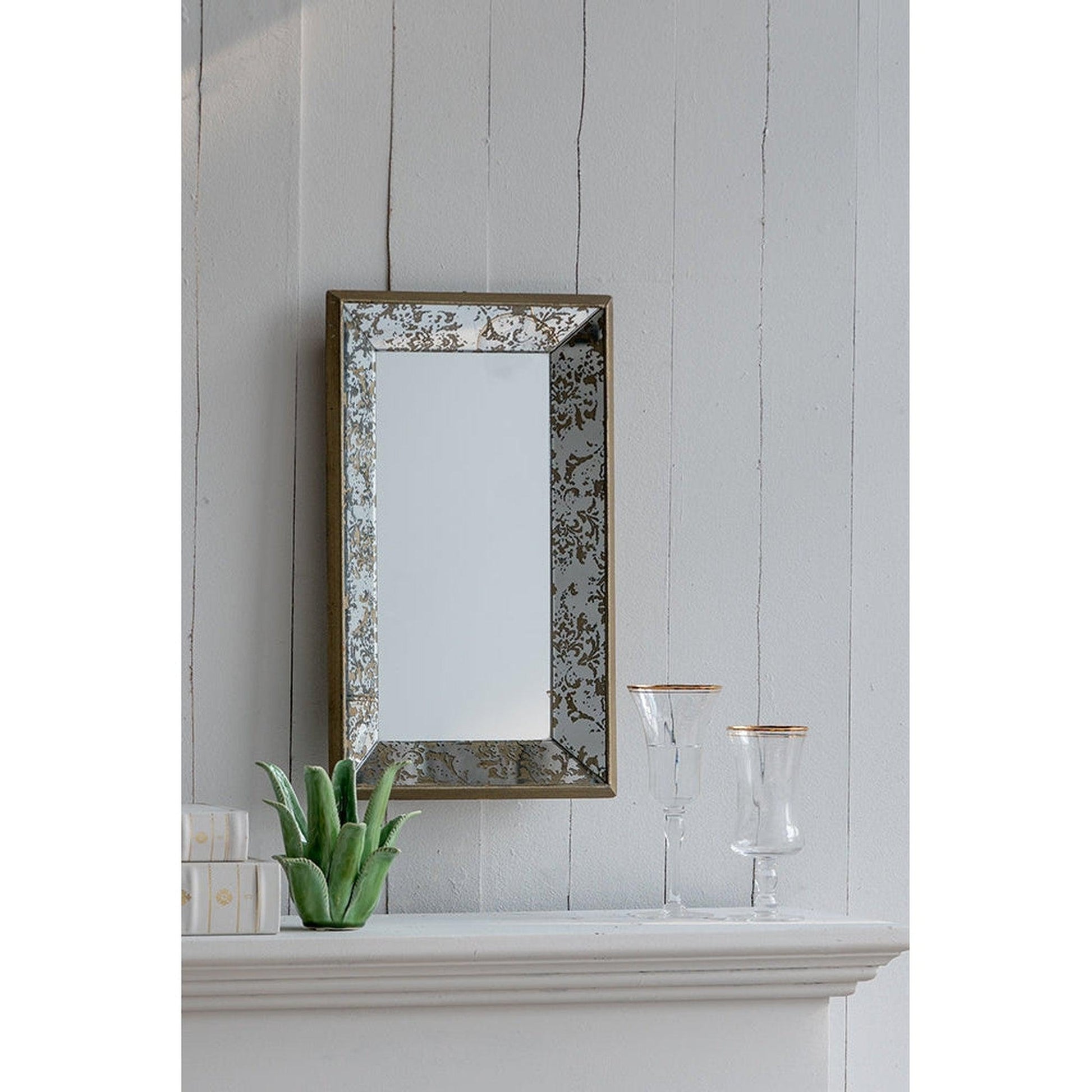 A&B Home Dorthea 10" x 12" Bundle of 96 Rectangular Shaped Accent Wood Frame Wall-Mounted Mirror