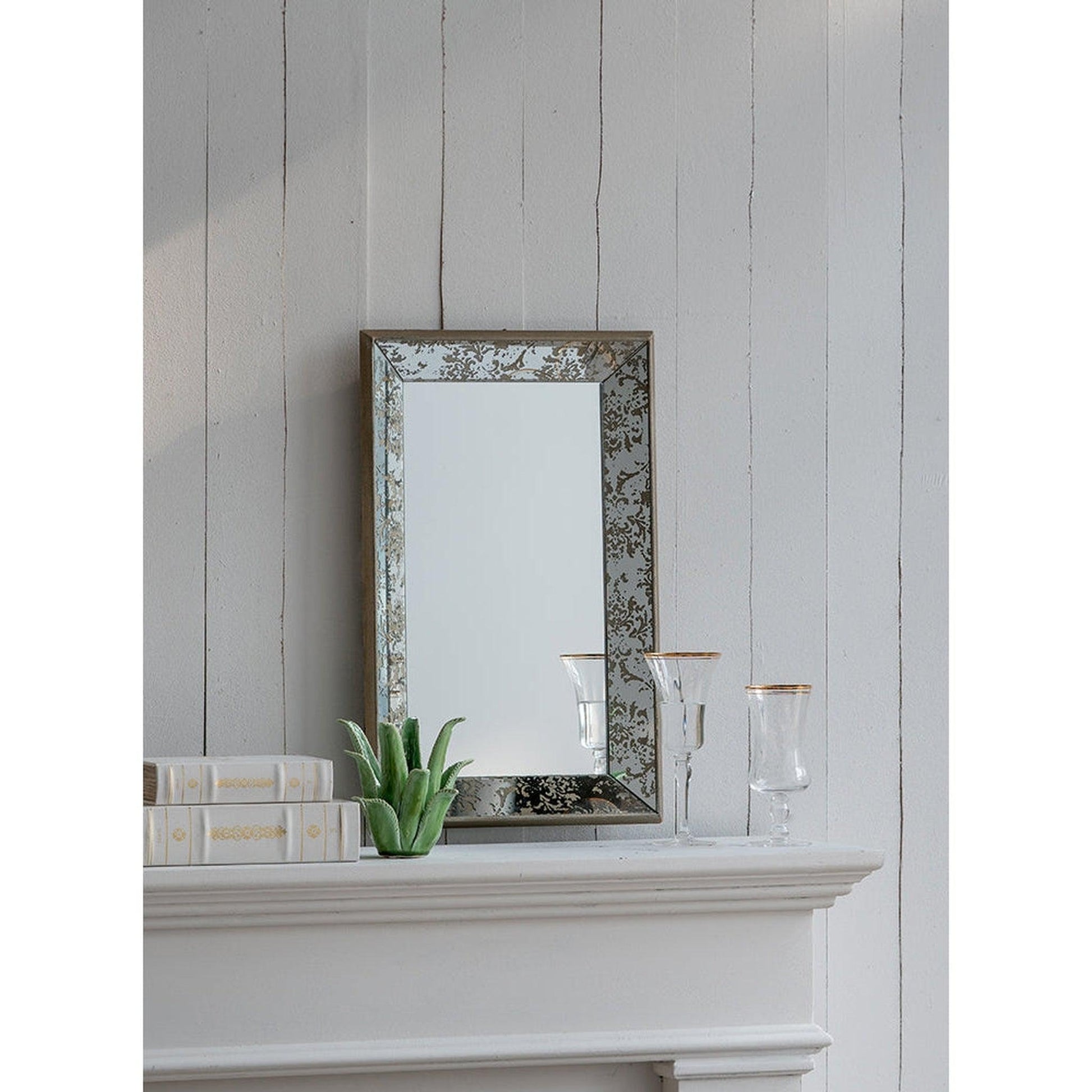 A&B Home Dorthea 10" x 12" Bundle of 96 Rectangular Shaped Accent Wood Frame Wall-Mounted Mirror
