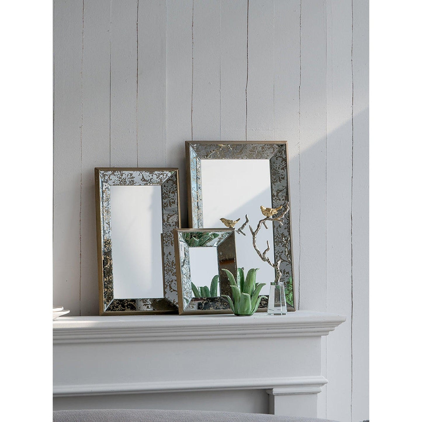 A&B Home Dorthea 10" x 12" Bundle of 96 Rectangular Shaped Accent Wood Frame Wall-Mounted Mirror