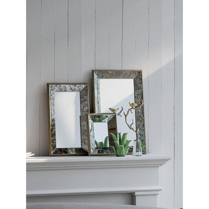 A&B Home Dorthea 10" x 12" Bundle of 96 Rectangular Shaped Accent Wood Frame Wall-Mounted Mirror