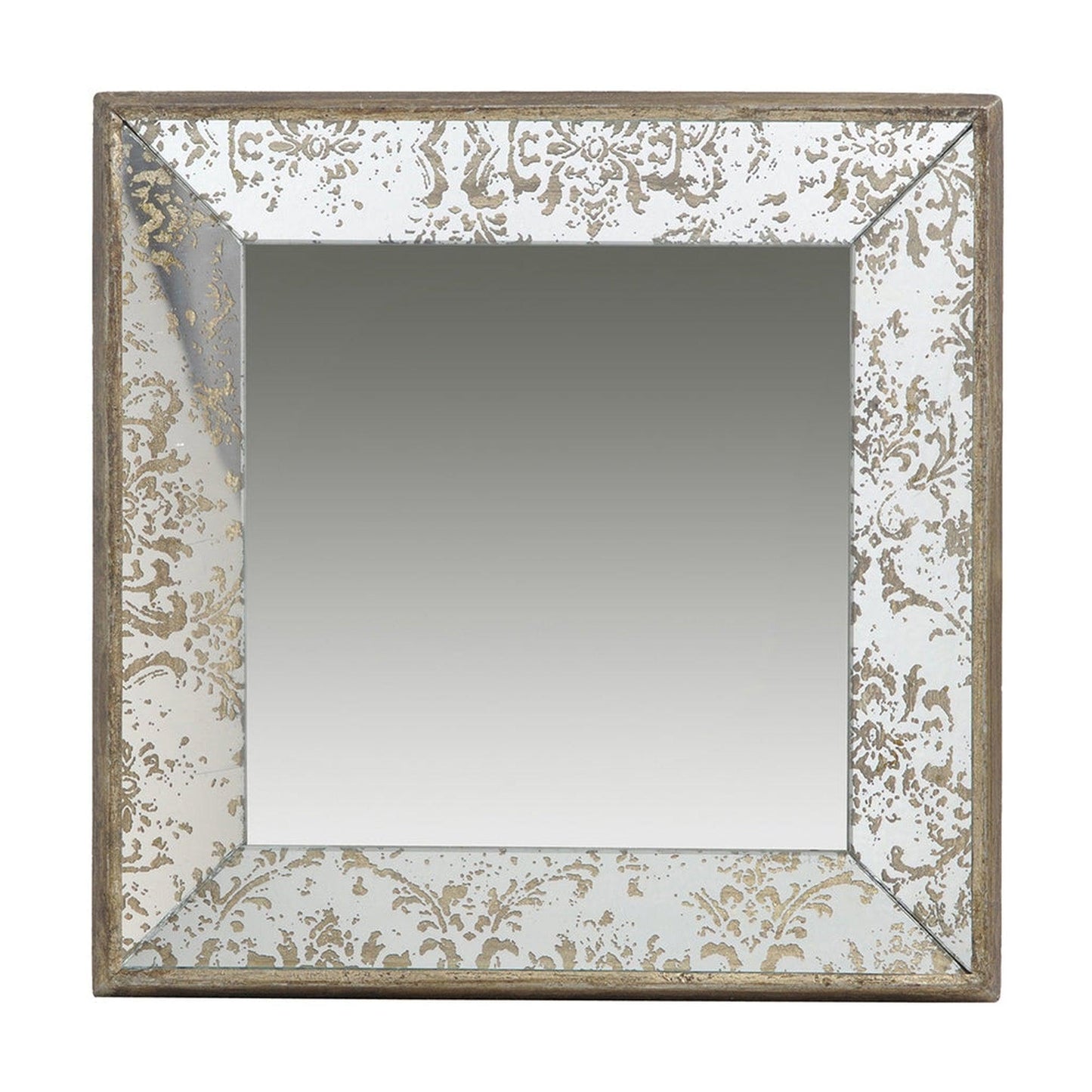 A&B Home Dorthea 15" x 15" Bundle of 38 Square Shaped Accent Wood Frame Wall-Mounted Mirror