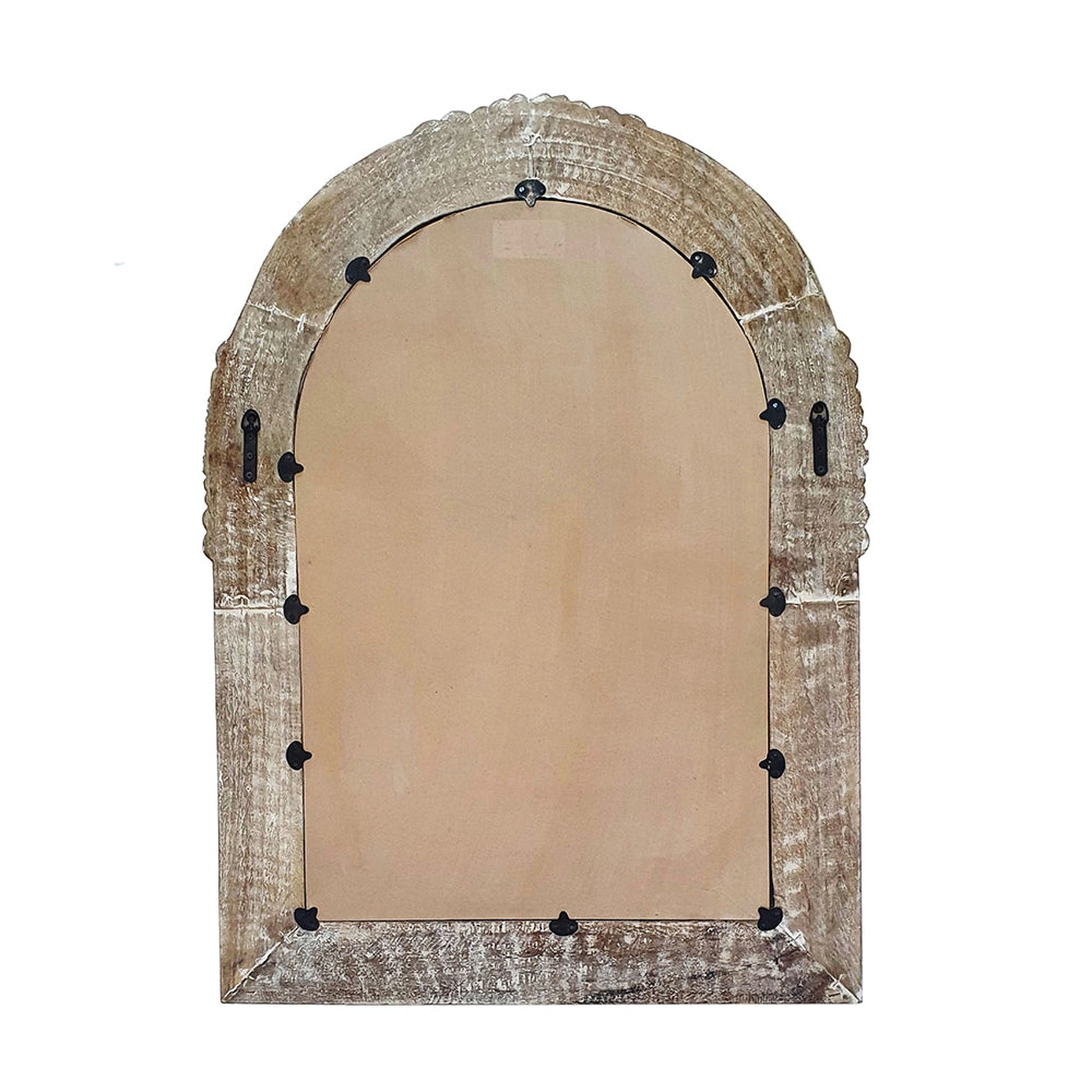A&B Home Emma 33" x 45" Bundle of 8 Arch Shaped Mango Wood Frame Wall-Mounted Mirror