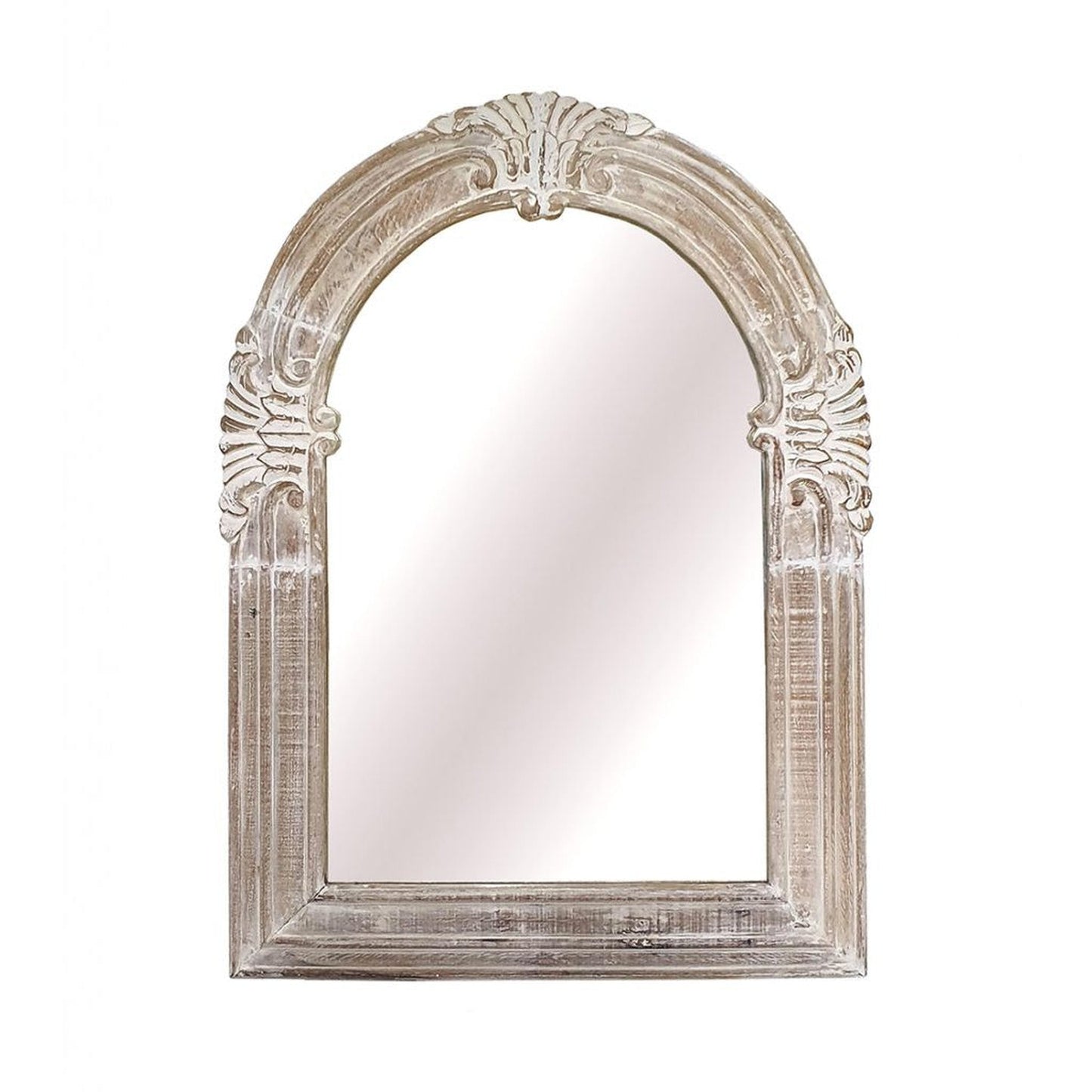A&B Home Emma 33" x 45" Bundle of 8 Arch Shaped Mango Wood Frame Wall-Mounted Mirror