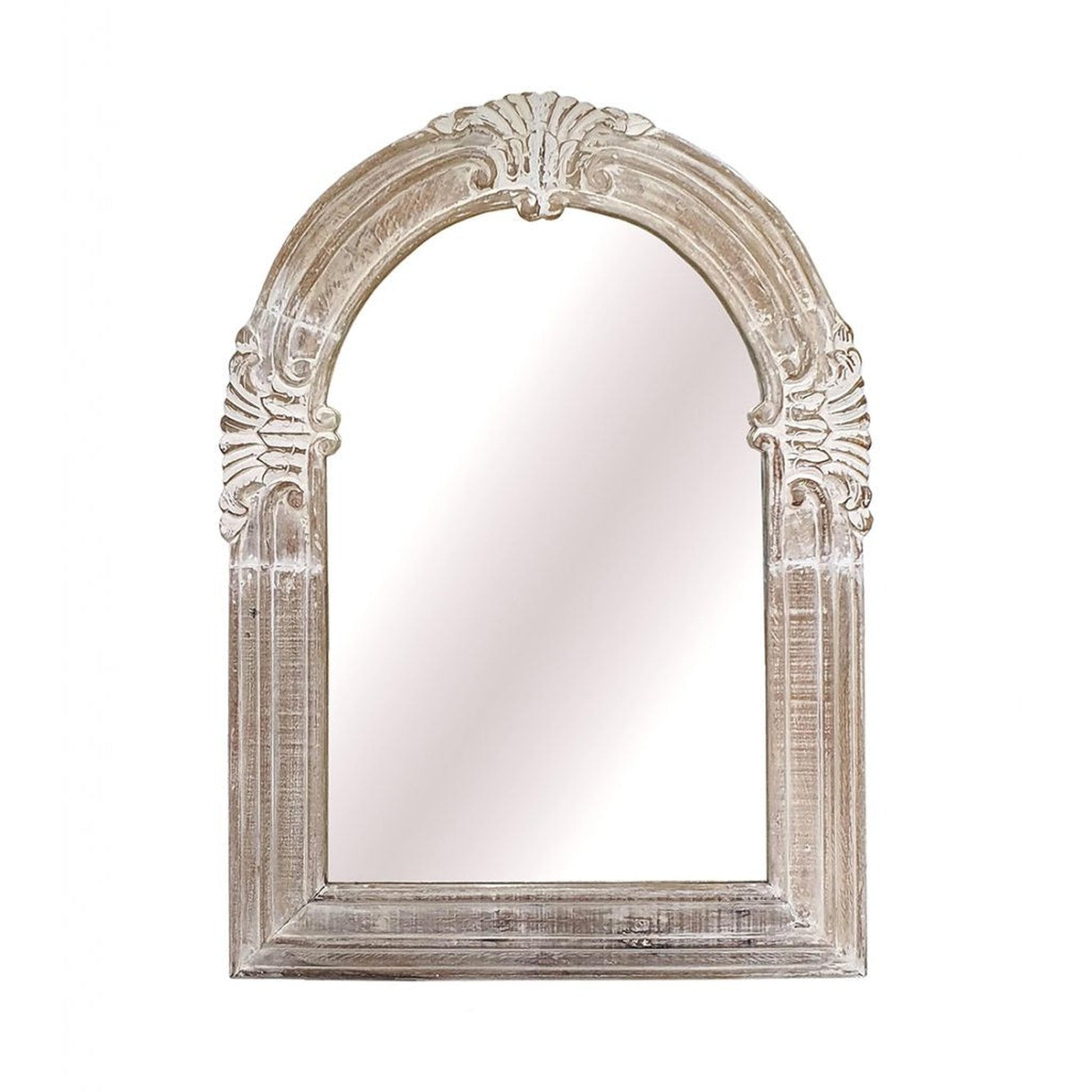 A&B Home Emma 33" x 45" Bundle of 8 Arch Shaped Mango Wood Frame Wall-Mounted Mirror