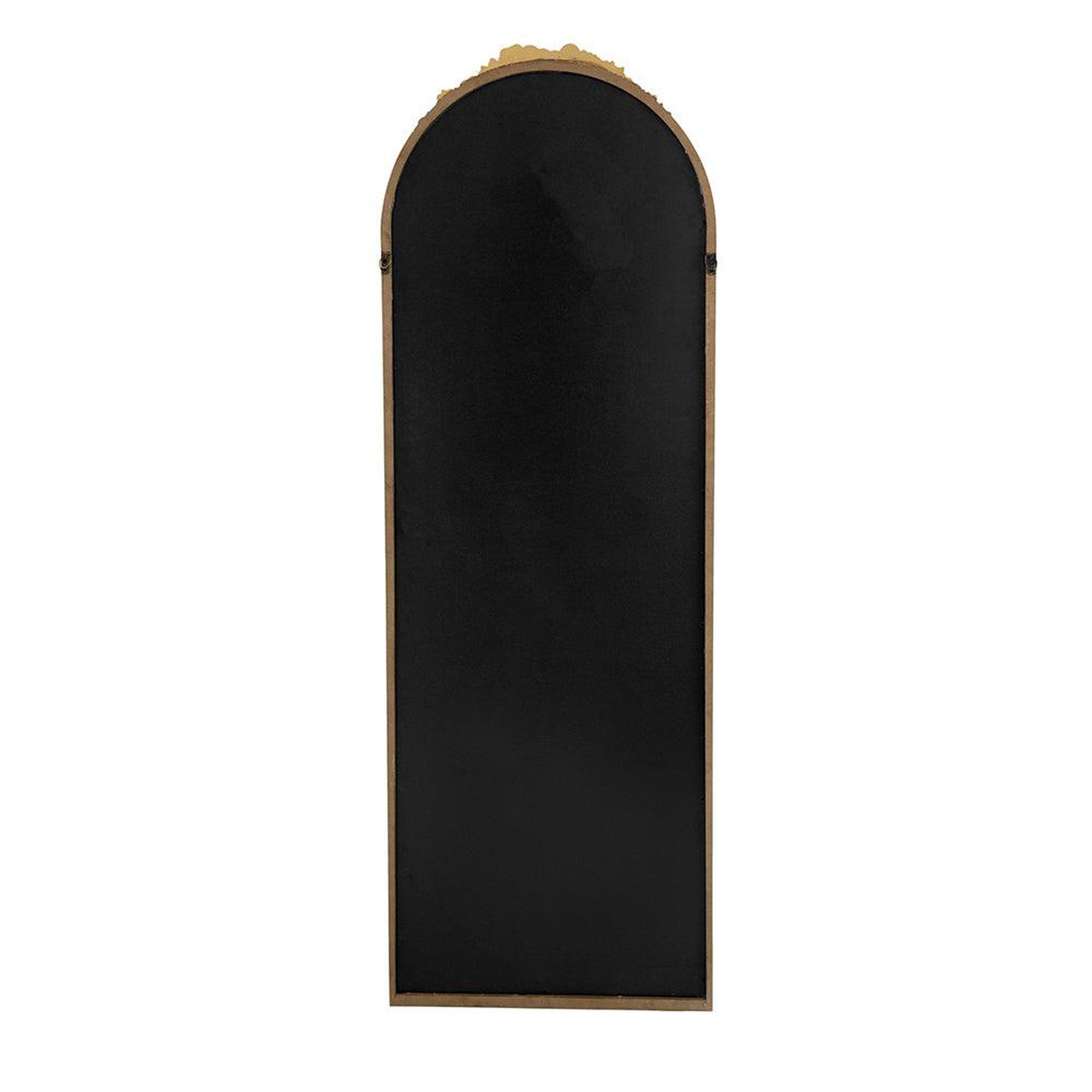 A&B Home Etienne 27" x 52" Bundle of 12 Arched Gold Wooden Frame Floor Mirror