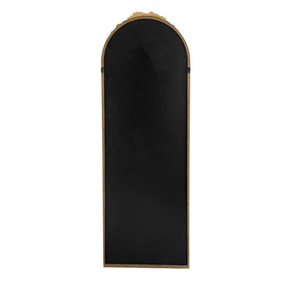 A&B Home Etienne 27" x 52" Bundle of 12 Arched Gold Wooden Frame Floor Mirror