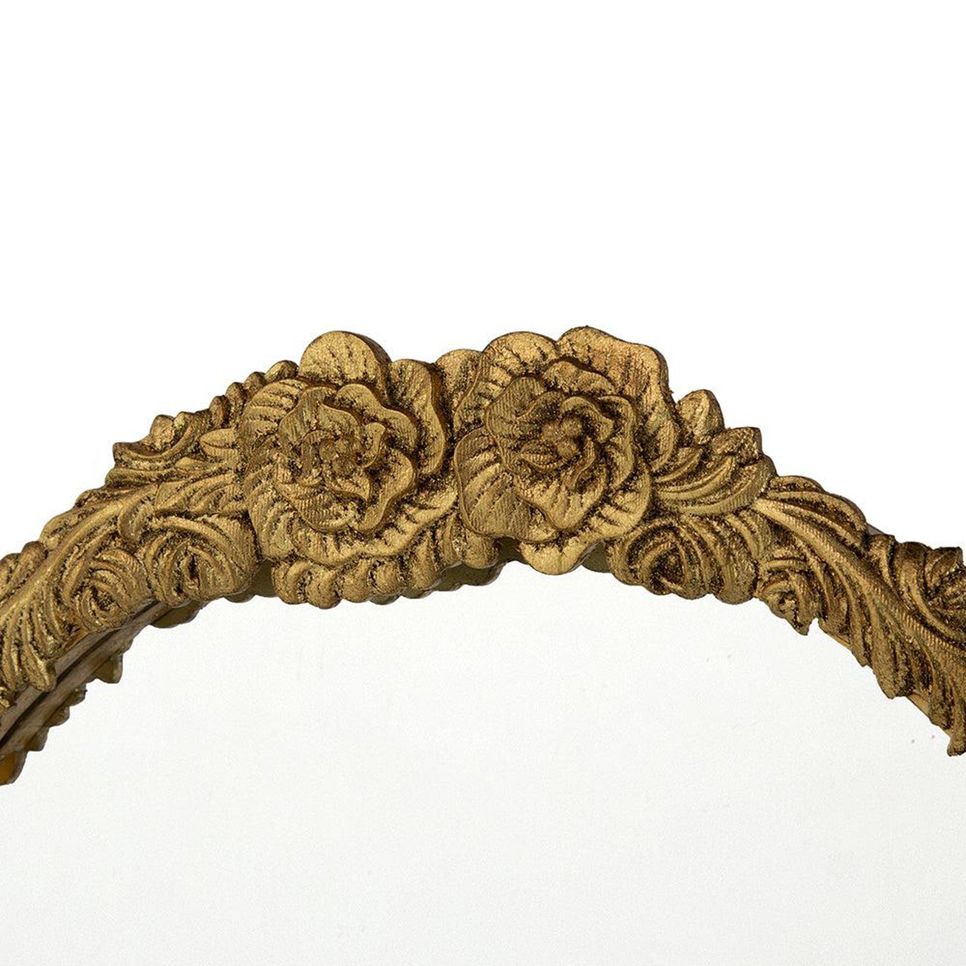 A&B Home Etienne 27" x 52" Bundle of 12 Arched Gold Wooden Frame Floor Mirror