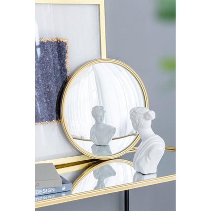 A&B Home Hannes 15" x 15" Bundle of 17 Convex Shaped Gold Metal Frame Wall-Mounted Mirror