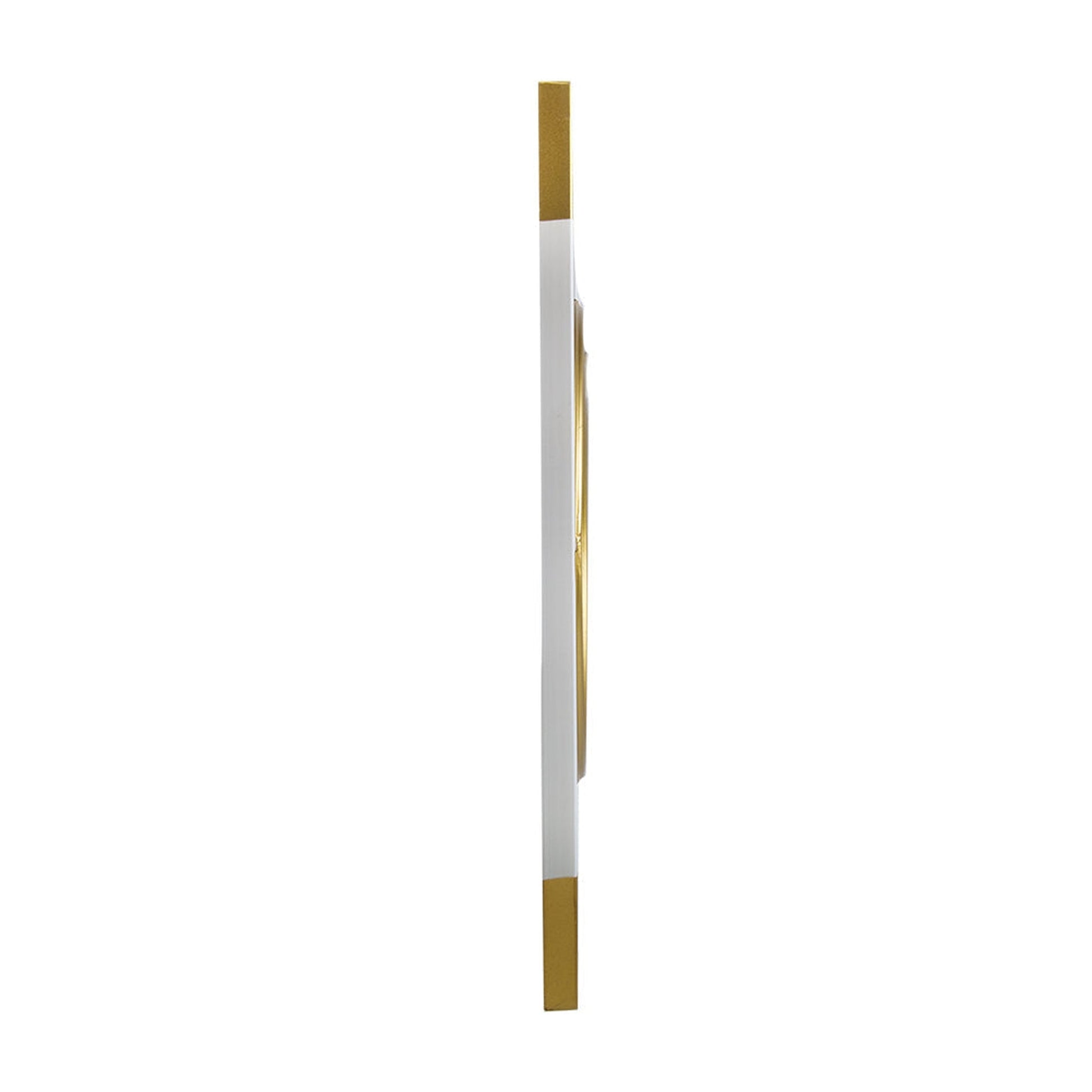 A&B Home Hannes 43" x 16" Bundle of 16 Three Round Gold and White Metal Frame Wall-Mounted Mirror