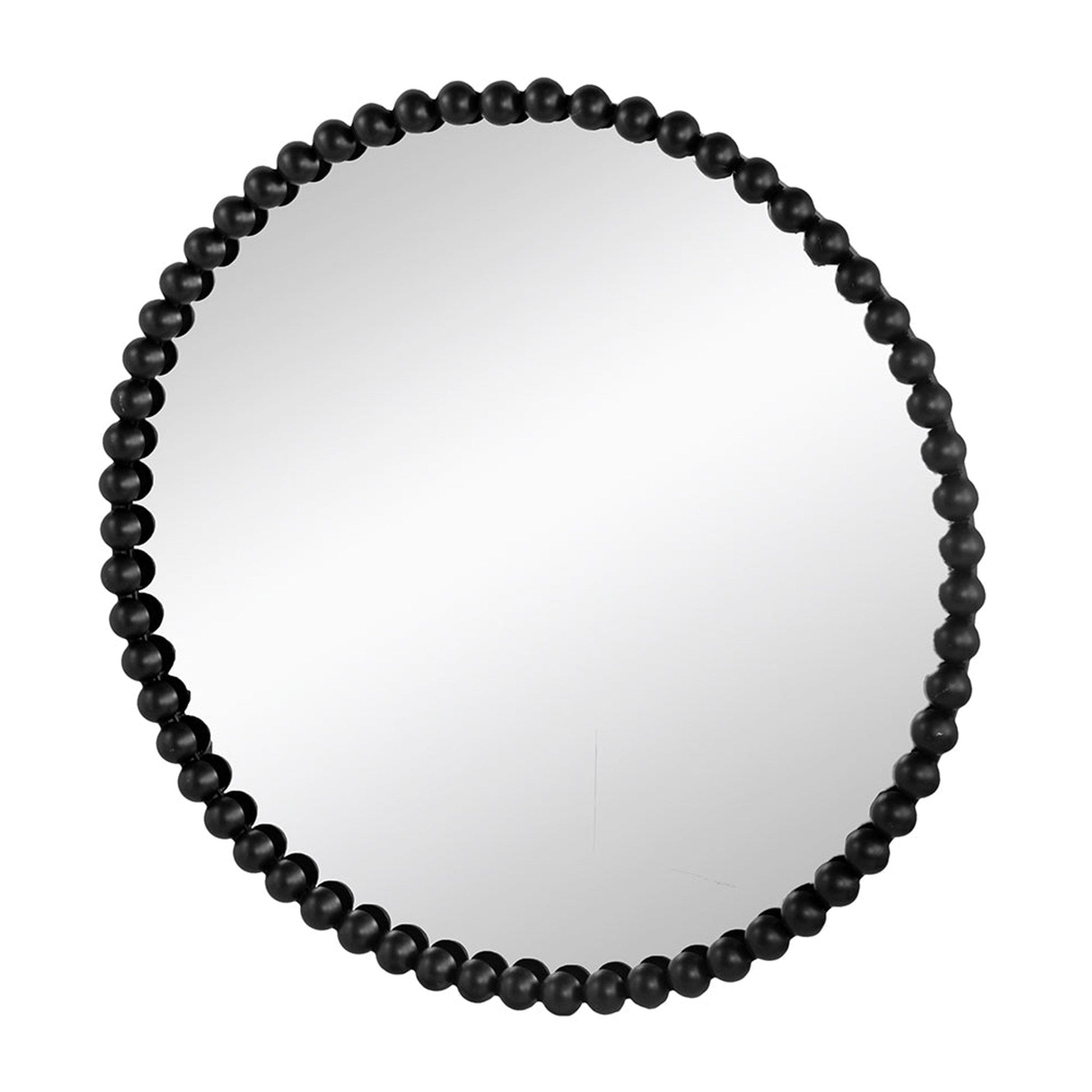 A&B Home Harley 32" x 32" Bundle of 16 Round Black Beaded Metal Framed Wall-Mounted Mirror