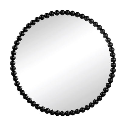 A&B Home Harley 32" x 32" Bundle of 16 Round Black Beaded Metal Framed Wall-Mounted Mirror