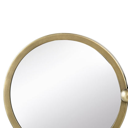A&B Home Harmony 27" x 27" Bundle of 18 Champagne Gold Nine Circular Geometric Metal Frame Wall-Mounted Mirror