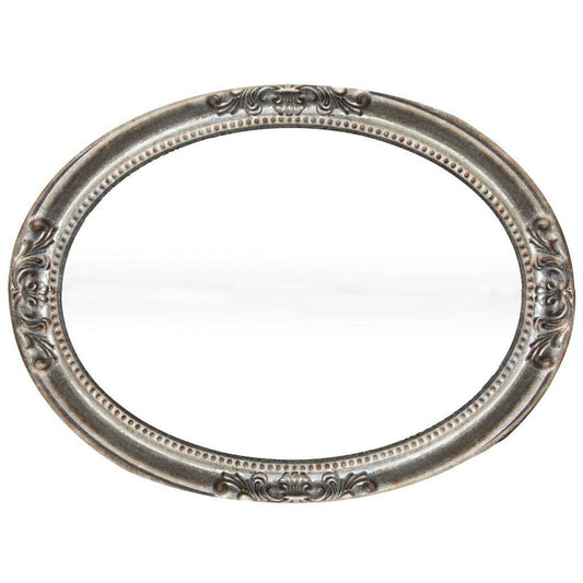 A&B Home Harold Tin 31" x 42" Bundle of 10 Oval Antique Nickel Glass Frame Wall-Mounted Mirror
