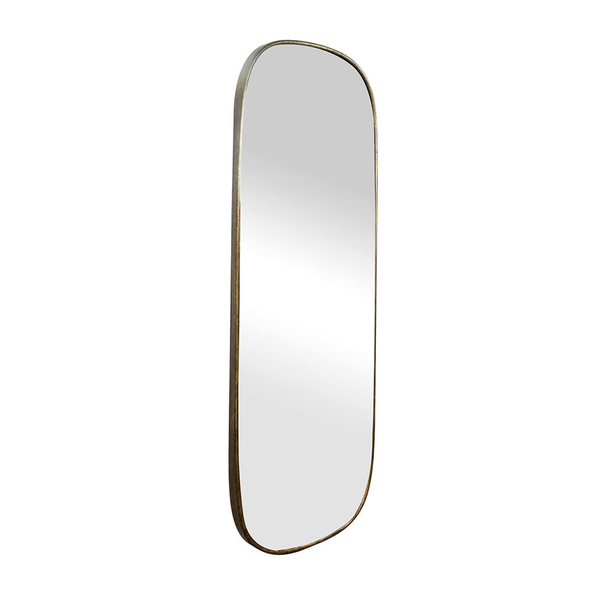 A&B Home Helena 18" x 48" Bundle of 10 Oval Shaped Gold Metal Frame Wall-Mounted Mirror