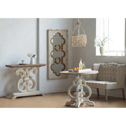 A&B Home Henley 58" x 28" Bundle of 8 Rectangular Distressed White and Gold Decorative Frame Wall-Mounted Mirror