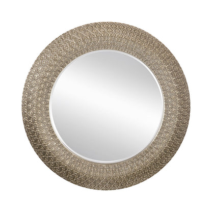 A&B Home Howe 39" x 39" Bundle of 10 Three Dimensional Round Muted Silver Frame Wall-Mounted Mirror