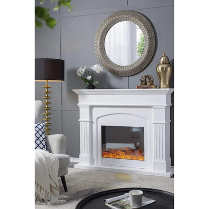 A&B Home Howe 39" x 39" Bundle of 7 Three Dimensional Round Muted Silver Frame Wall-Mounted Mirror