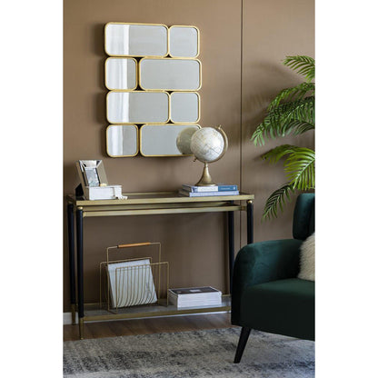 A&B Home Keeley 24" x 32" Bundle of 15 Gold Framed Rectangular Gold Metal Wall-Mounted Mirror