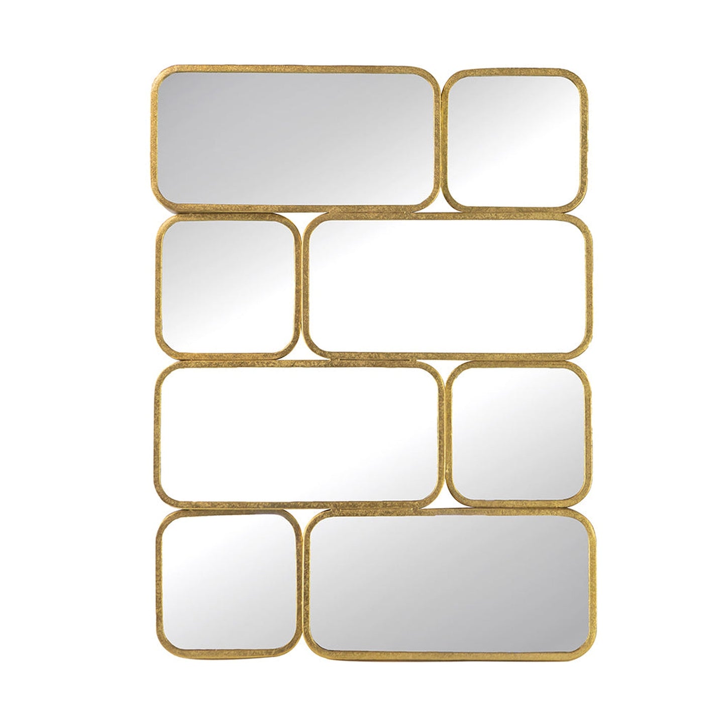 A&B Home Keeley 24" x 32" Bundle of 15 Gold Framed Rectangular Gold Metal Wall-Mounted Mirror