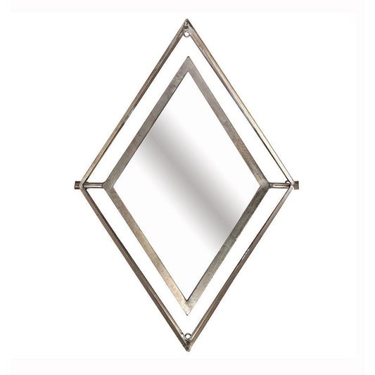 A&B Home Livvy 36" x 25" Bundle of 5 Diamond Shaped Silver Metal Framed Wall-Mounted Mirror