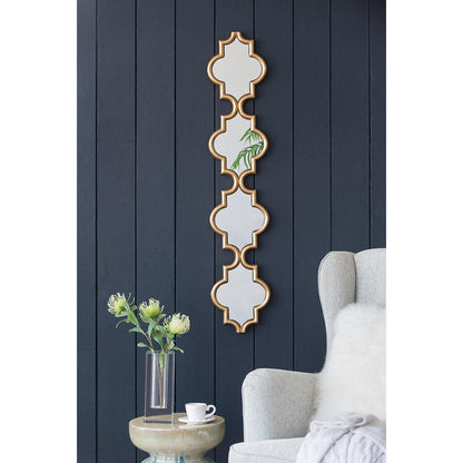 A&B Home Madlyn 9" x 47" Bundle of 36 Long Narrow Gold Frame Wall-Mounted Mirror