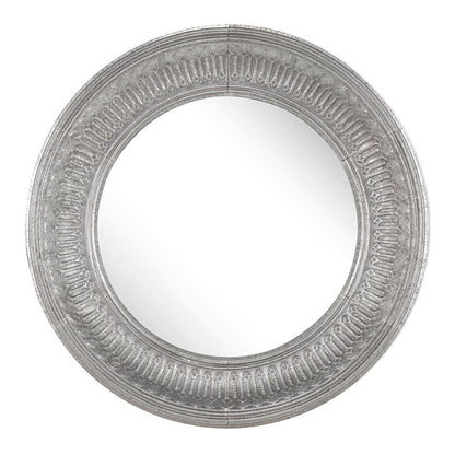 A&B Home Matis 45" x 45" Bundle of 8 Round Silver Frame Wall-Mounted Mirror