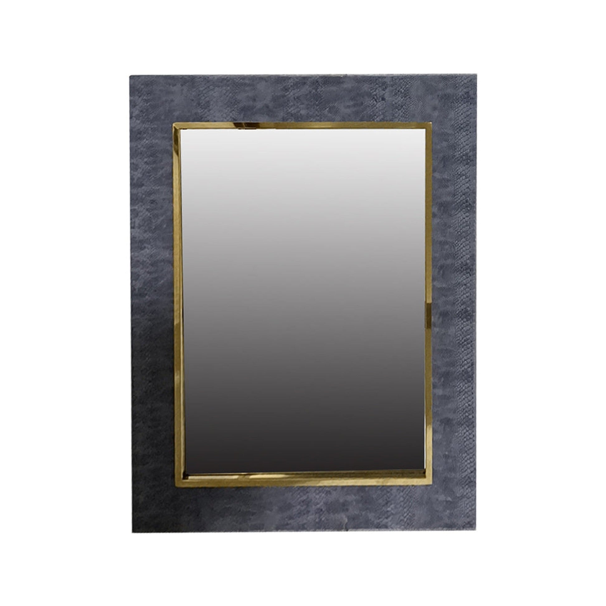 A&B Home Merrin 28" x 35" Bundle of 8 Rectangular Gray and Gold Wall-Mounted Mirror