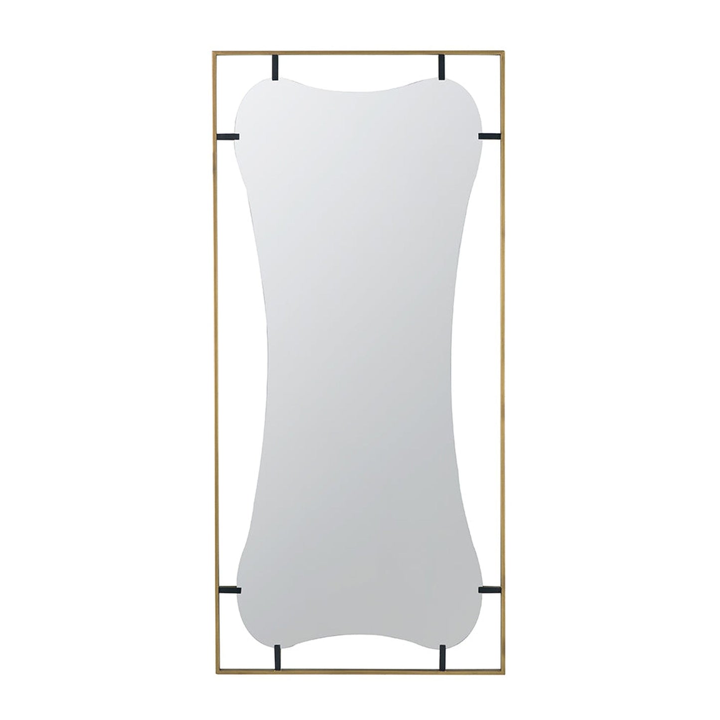 A&B Home Poppy 28" x 60" Bundle of 9 Rectangular Gold Metal Frame Wall-Mounted With Unique Cut Shaped Mirror