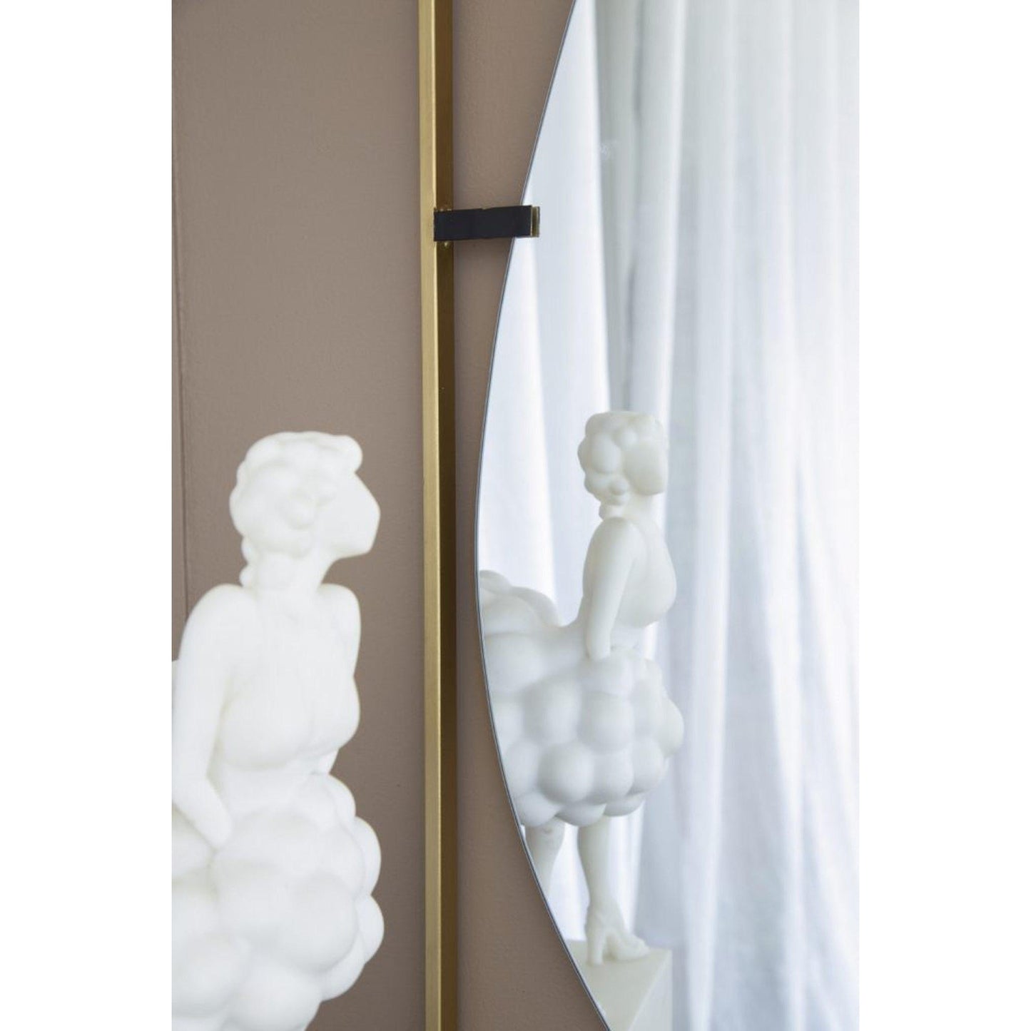 A&B Home Poppy 30" x 40" Bundle of 12 Rectangular Gold Metal Frame Wall-Mounted With Oval Shaped Mirror