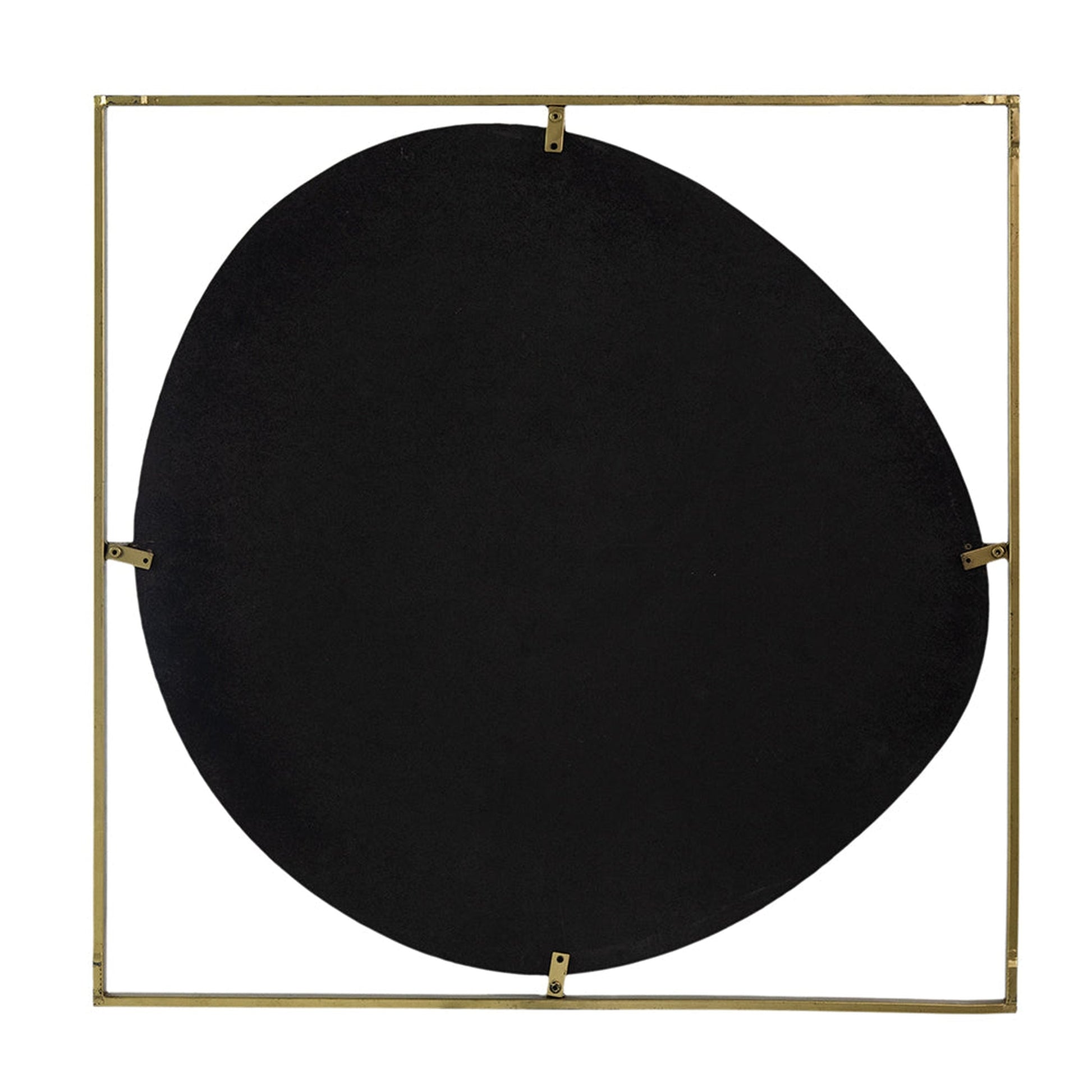 A&B Home Poppy 32" x 32" Bundle of 10 Rectangular Gold Metal Frame Wall-Mounted With Circular Shaped Mirror