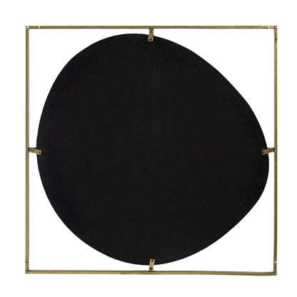 A&B Home Poppy 32" x 32" Bundle of 15 Rectangular Gold Metal Frame Wall-Mounted With Circular Shaped Mirror