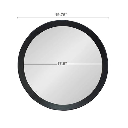 A&B Home Porthole 20" x 20" Bundle of 33 Round Black Mango Wood Frame Wall-Mounted Mirror