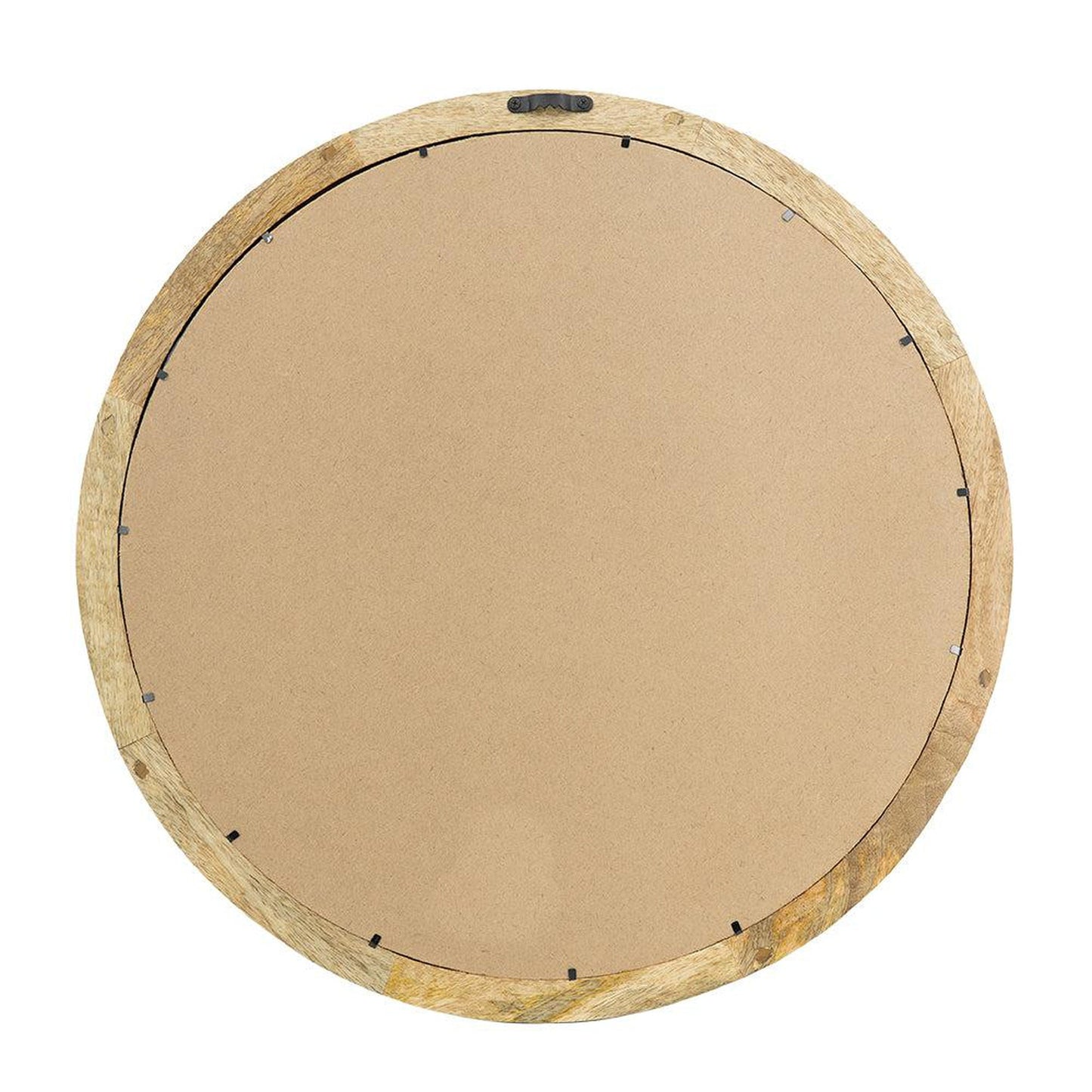 A&B Home Porthole 20" x 20" Bundle of 33 Round Brown Mango Wood Frame Wall-Mounted Mirror