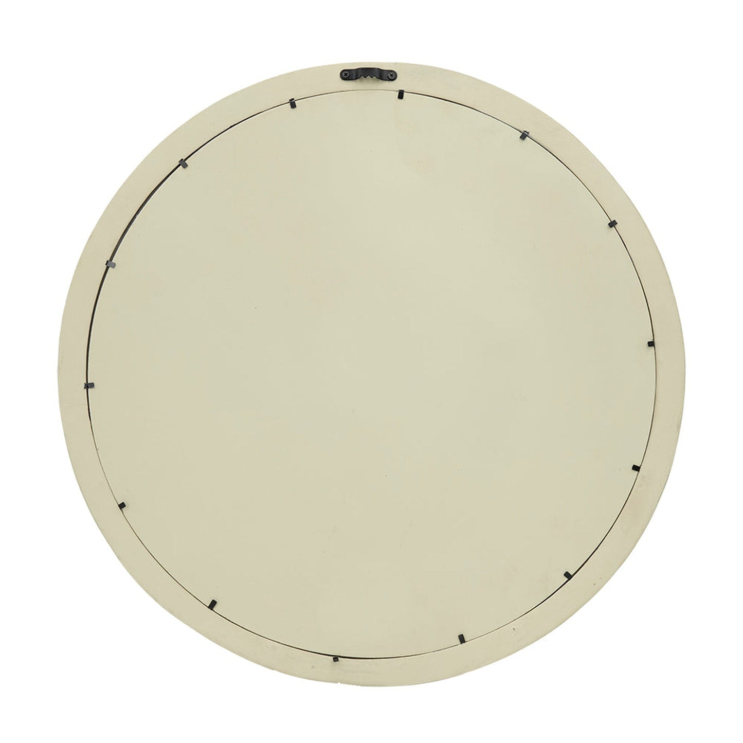 A&B Home Porthole 20" x 20" Bundle of 33 Round Cream Mango Wood Frame Wall-Mounted Mirror