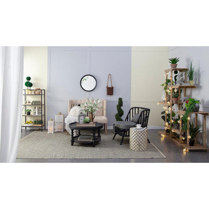 A&B Home Porthole 20" x 20" Bundle of 48 Round Black Mango Wood Frame Wall-Mounted Mirror