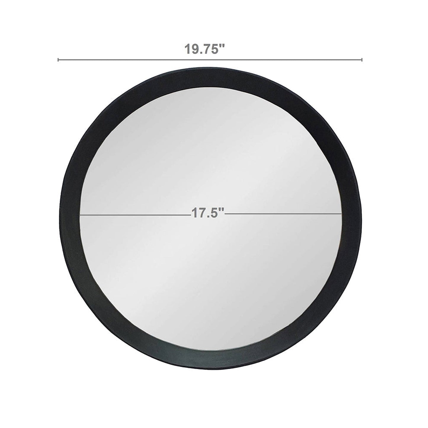 A&B Home Porthole 20" x 20" Bundle of 48 Round Black Mango Wood Frame Wall-Mounted Mirror