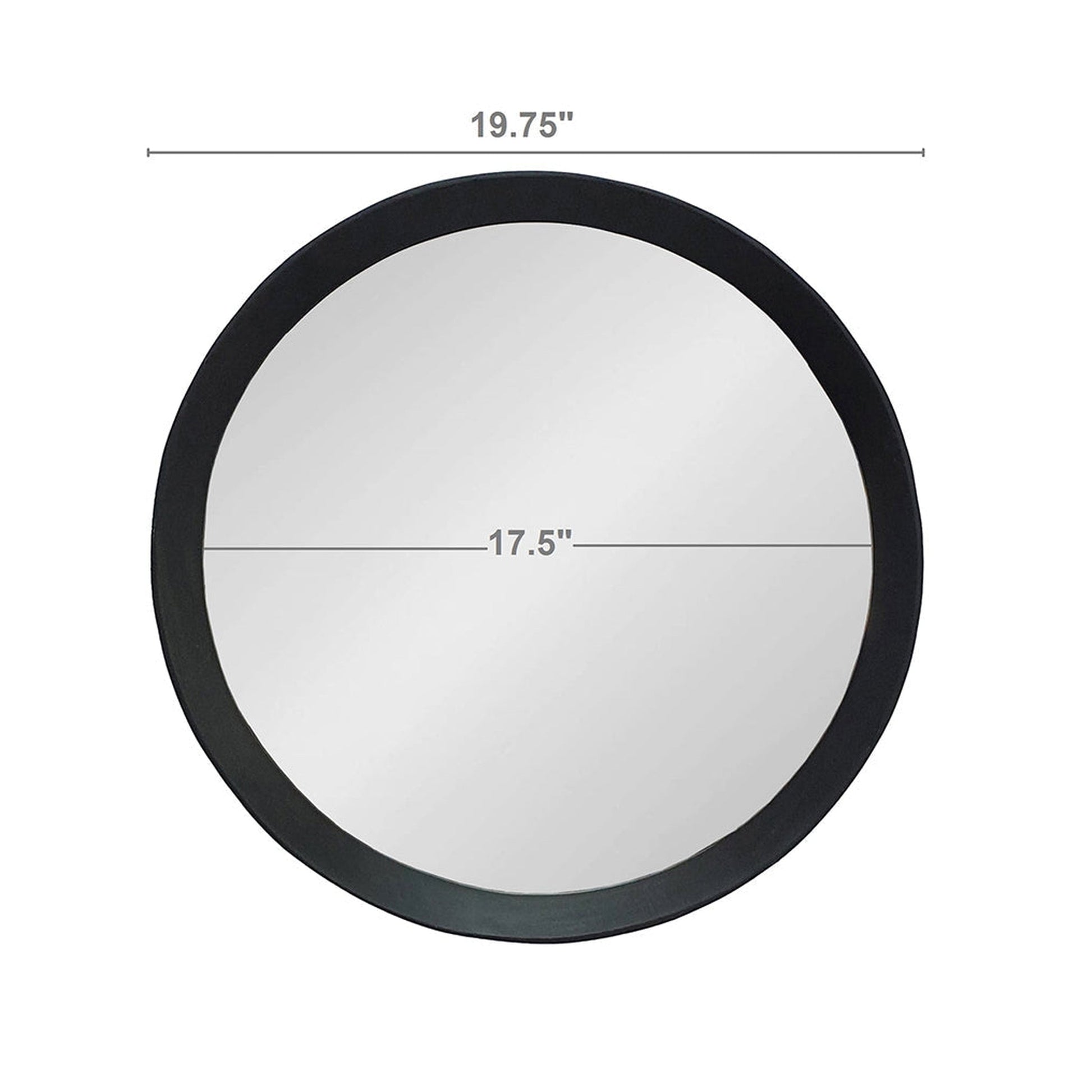 A&B Home Porthole 20" x 20" Bundle of 48 Round Black Mango Wood Frame Wall-Mounted Mirror