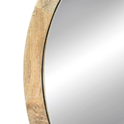 A&B Home Porthole 20" x 20" Bundle of 48 Round Brown Mango Wood Frame Wall-Mounted Mirror