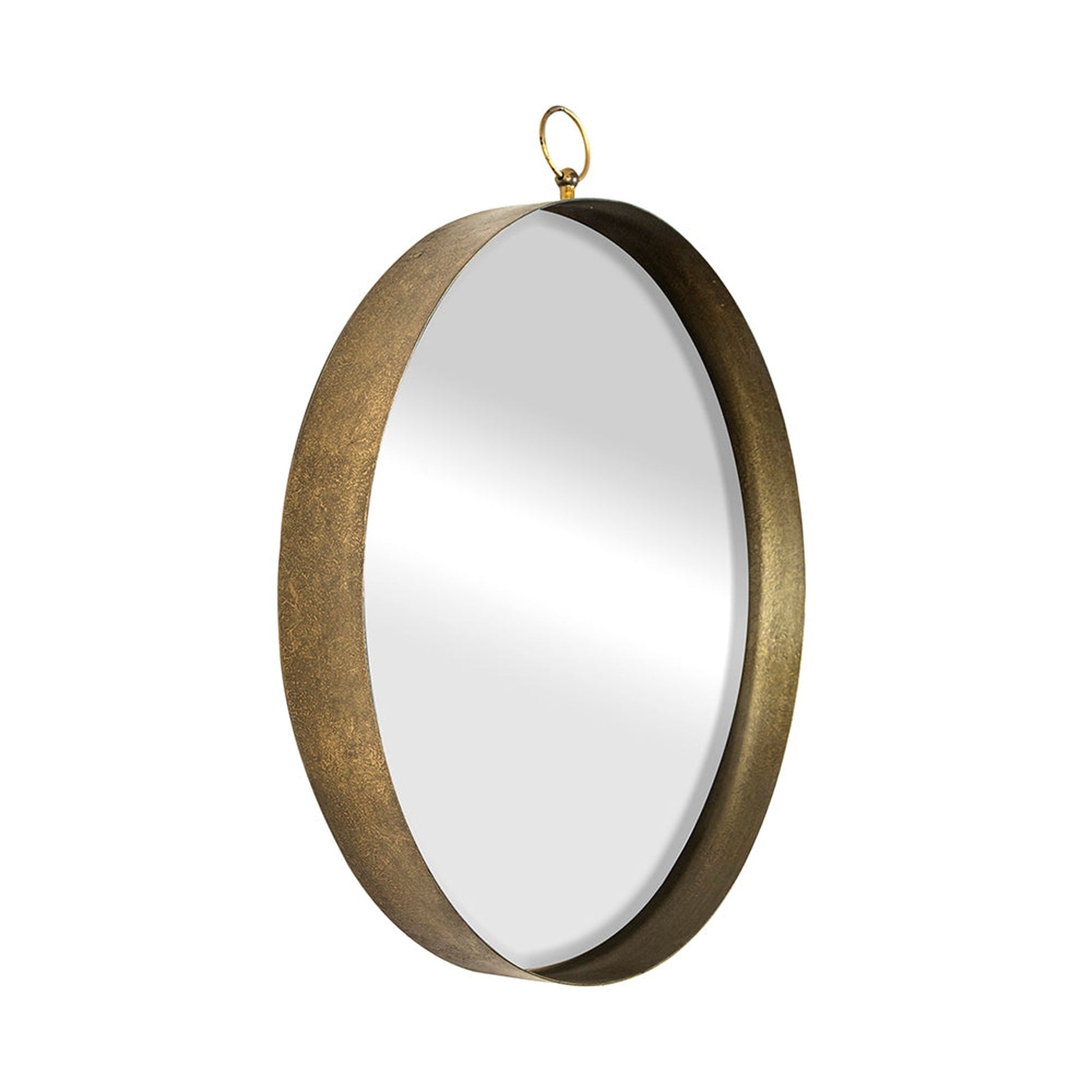 A&B Home Rahim 24" x 28" Bundle of 24 Round Gold Tone Metal Frame Wall-Mounted Mirror