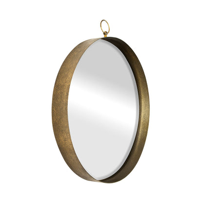 A&B Home Rahim 24" x 28" Bundle of 24 Round Gold Tone Metal Frame Wall-Mounted Mirror