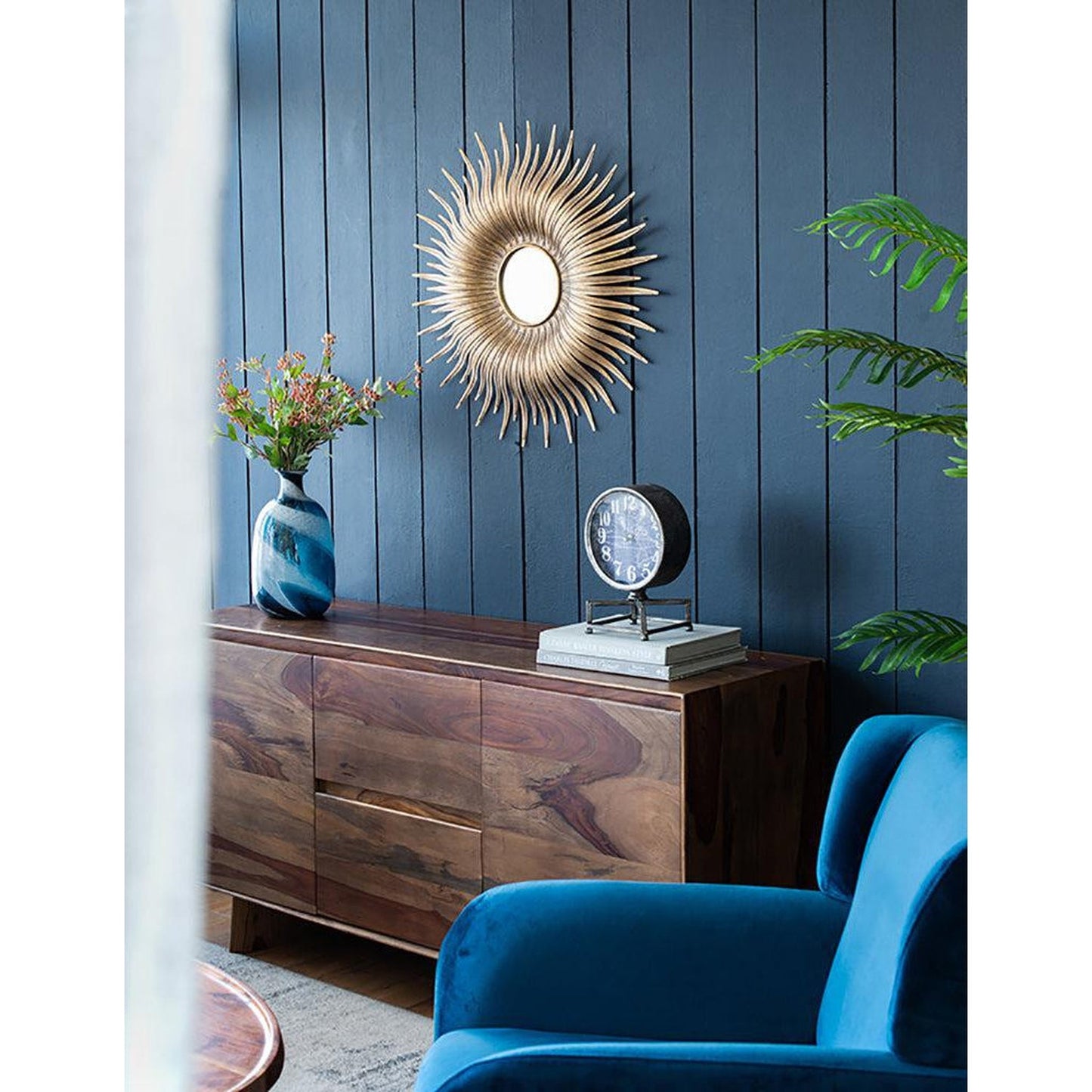 A&B Home Rhys 28" x 28" Bundle of 18 Sunburst Shaped Gold Metal Frame Wall-Mounted