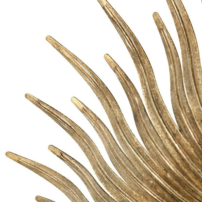 A&B Home Rhys 28" x 28" Bundle of 18 Sunburst Shaped Gold Metal Frame Wall-Mounted